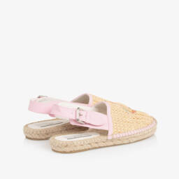 Stella McCartney Kids-Girls Straw & Pink Espadrilles | Childrensalon Outlet