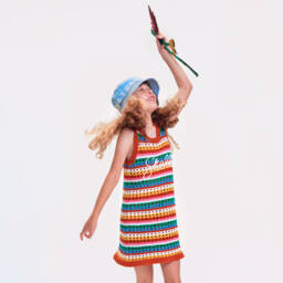 Stella McCartney Kids-فستان مخطط بألوان زاهية للبنات | Childrensalon Outlet