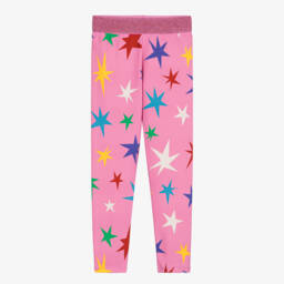 Stella McCartney Kids-Girls Vibrant Starry Pink Leggings | Childrensalon Outlet