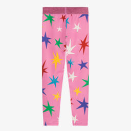 Stella McCartney Kids-Girls Vibrant Starry Pink Leggings | Childrensalon Outlet
