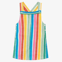 Stella McCartney Kids-Girls Vibrant Stripe Denim Jumper | Childrensalon Outlet