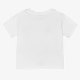 Stella McCartney Kids-Girls White Cotton Big Cat T-Shirt | Childrensalon Outlet