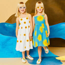 Stella McCartney Kids-Girls White Cotton Dress | Childrensalon Outlet