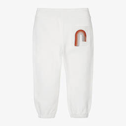 Stella McCartney Kids-Girls White Cotton Hearts Joggers | Childrensalon Outlet