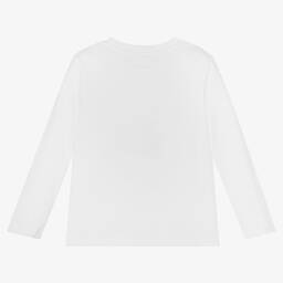 Stella McCartney Kids-Белый хлопковый топ с грибами | Childrensalon Outlet