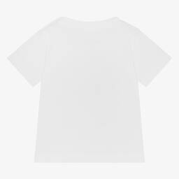 Stella McCartney Kids-تيشيرت أطفال بناتي قطن عضوي لون أبيض | Childrensalon Outlet