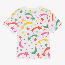 Stella McCartney Kids-Girls White Cotton T-Shirt | Childrensalon Outlet