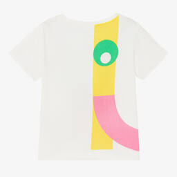 Stella McCartney Kids-Girls White Cotton T-Shirt | Childrensalon Outlet