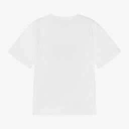 Stella McCartney Kids-Белая хлопковая футболка для девочек | Childrensalon Outlet