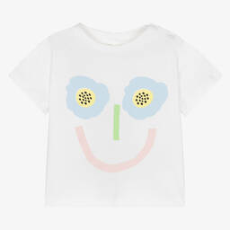 Stella McCartney Kids-Белая футболка для девочек | Childrensalon Outlet