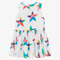Stella McCartney Kids-Girls White Star Print Dress | Childrensalon Outlet