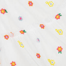 Stella McCartney Kids-Girls White Tulle Flower Dress | Childrensalon Outlet