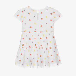 Stella McCartney Kids-Girls White Tulle Flower Dress | Childrensalon Outlet