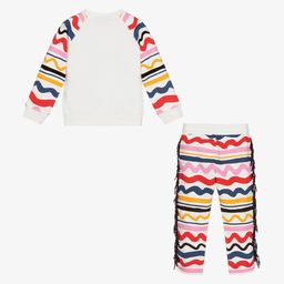 Stella McCartney Kids-Girls White Zebra Tracksuit | Childrensalon Outlet