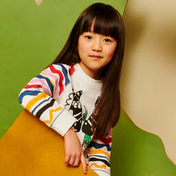 Stella McCartney Kids-Girls White Zebra Tracksuit | Childrensalon Outlet