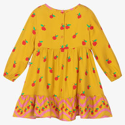 Stella McCartney Kids-Girls Yellow Apple Print Dress | Childrensalon Outlet