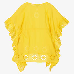 Stella McCartney Kids-Girls Yellow Cotton Dress | Childrensalon Outlet