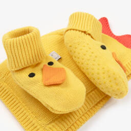 Stella McCartney Kids-Girls Yellow Duck Hat & Booties | Childrensalon Outlet