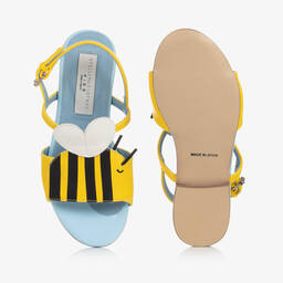 Stella McCartney Kids-Желтые сандалии из искусственной кожи с пчелами для девочек | Childrensalon Outlet
