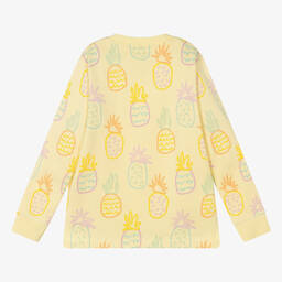 Stella McCartney Kids-Girls Yellow Pineapple Cotton Sweatshirt | Childrensalon Outlet
