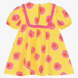 Stella McCartney Kids-Girls Yellow & Pink Flower Dress | Childrensalon Outlet