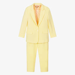 Stella McCartney Kids-Желтый приталенный костюм из вискозы | Childrensalon Outlet