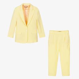 Stella McCartney Kids-Желтый приталенный костюм из вискозы | Childrensalon Outlet