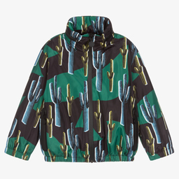 Stella McCartney Kids-Черно-зеленая куртка с кактусами | Childrensalon Outlet