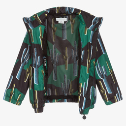 Stella McCartney Kids-Черно-зеленая куртка с кактусами | Childrensalon Outlet