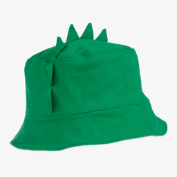 Stella McCartney Kids-Зеленая шапка из денима в виде головы крокодила | Childrensalon Outlet