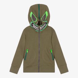 Stella McCartney Kids-Green Monster Zip-Up Hoodie | Childrensalon Outlet