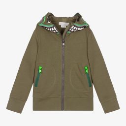 Stella McCartney Kids-Green Monster Zip-Up Hoodie | Childrensalon Outlet