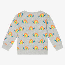 Stella McCartney Kids-Grey Organic Cotton Snail Sweatshirt  | Childrensalon Outlet