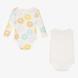 Stella McCartney Kids-أوفرول بادي قطن عضوي لون عاجي للأطفال (عدد 2) | Childrensalon Outlet