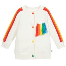 Stella McCartney Kids-Ivory Cotton Cardigan | Childrensalon Outlet