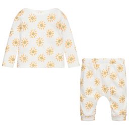 Stella McCartney Kids-Ivory Cotton Trousers Set | Childrensalon Outlet
