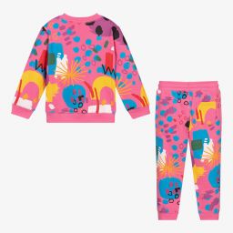 Stella McCartney Kids-Pink Organic Cotton Tracksuit | Childrensalon Outlet