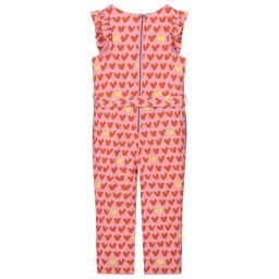 Stella McCartney Kids-Розово-красный комбинезон с сердечками | Childrensalon Outlet