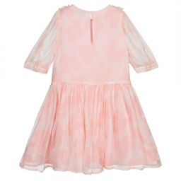 Stella McCartney Kids-Розовое платье из шелка и шифона | Childrensalon Outlet
