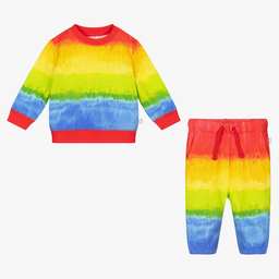 Stella McCartney Kids-Спортивный радужный костюм из хлопка | Childrensalon Outlet