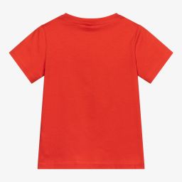 Stella McCartney Kids-Красная футболка из органического хлопка | Childrensalon Outlet
