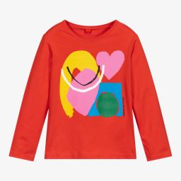 Stella McCartney Kids-Красный топ из органического хлопка | Childrensalon Outlet