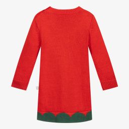 Stella McCartney Kids-Красное трикотажное платье с тюльпаном | Childrensalon Outlet