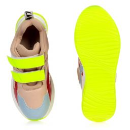 Stella McCartney Kids-Бежево-желтые кроссовки для подростков | Childrensalon Outlet