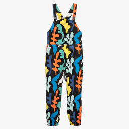 Stella McCartney Kids-Черный хлопковый полукомбинезон для подростков | Childrensalon Outlet
