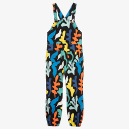Stella McCartney Kids-Черный хлопковый полукомбинезон для подростков | Childrensalon Outlet