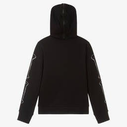 Stella McCartney Kids-Черная худи на молнии с призраком | Childrensalon Outlet