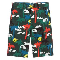 Stella McCartney Kids-Черные шорты с пальмами для подростков | Childrensalon Outlet