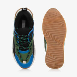 Stella McCartney Kids-Синие кроссовки из искусственной кожи со шнурками | Childrensalon Outlet