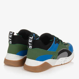 Stella McCartney Kids-Синие кроссовки из искусственной кожи со шнурками | Childrensalon Outlet